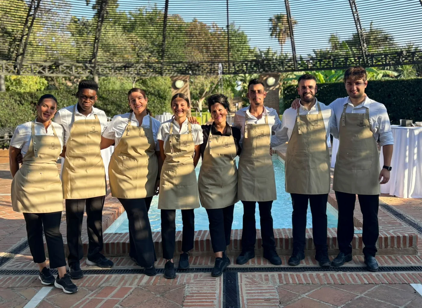 Equipo de sala de Smart Catering en un evento en la Costa del Sol