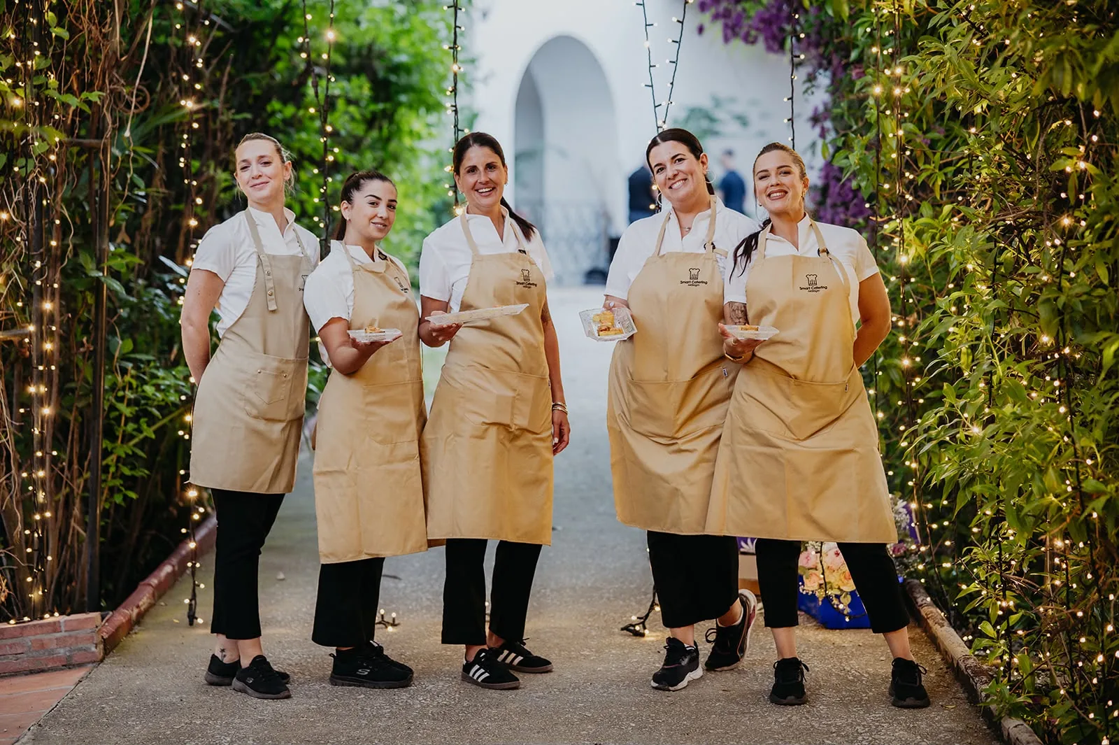 Equipo de Smart Catering en una boda en finca de la Costa del Sol